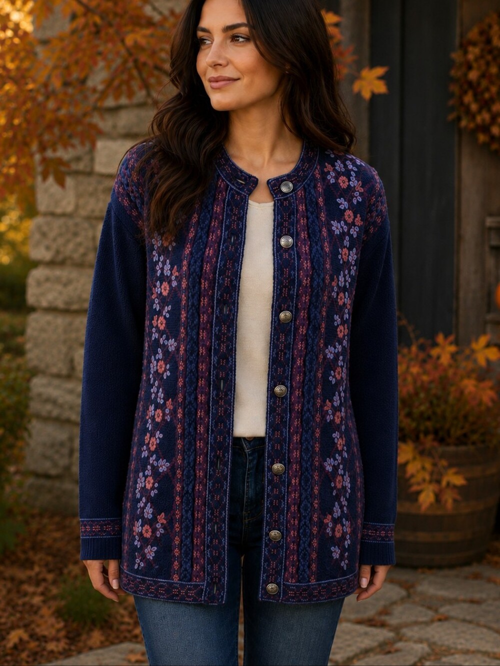 Tulchan Vintage Wool Cardigan Sweater, Size S/M